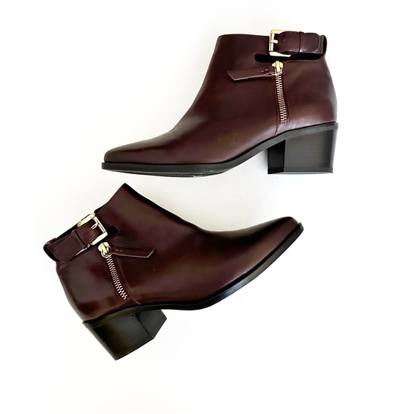 Geox Lia Ox Blood Leather Ankle Bootie Size 36 / 5.5 - Picture 9 of 11